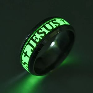 Luminous “Jesus” & Cross Glow In The Dark Ring!